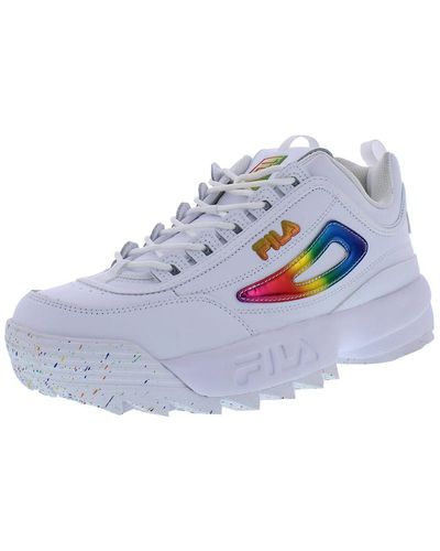 Fila donna bianco sales disruptor ii premium sneaker