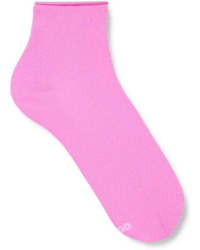 HUGO SH Light Lurex W Short_Socks - Pink