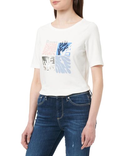 S.oliver 2144441 T-Shirt mit Frontprint - Weiß