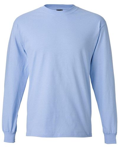 Hanes Beefy Long Sleeve Shirt - Blue