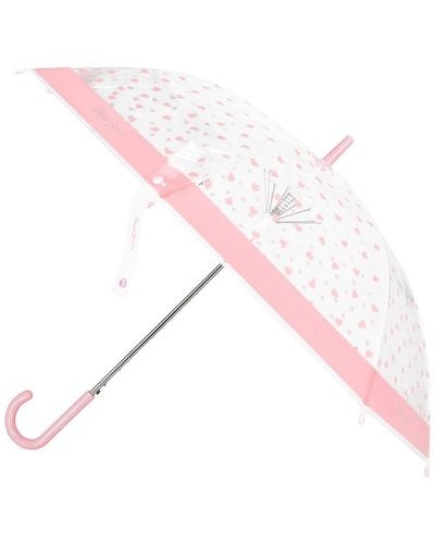 Pepe Jeans Evelin Pink Polyester Umbrella With Aluminium Stick