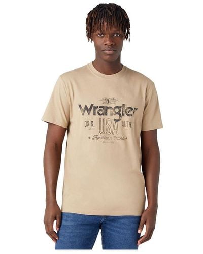 Wrangler Americana Tea T-shirt - Natural