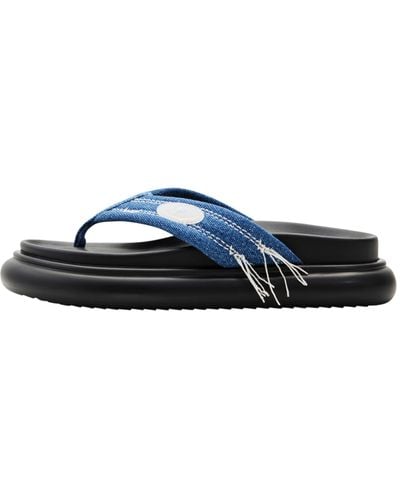 Desigual Shoes 4 Denim Sandals Block - Blue
