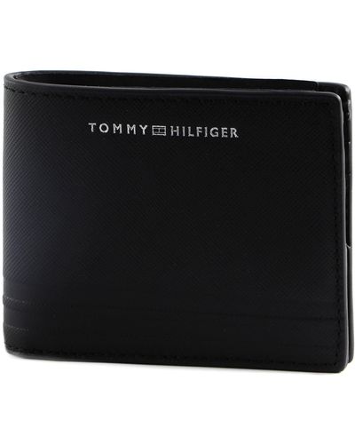 Tommy Hilfiger Mini Portefeuille en Cuir Th Bus - Noir