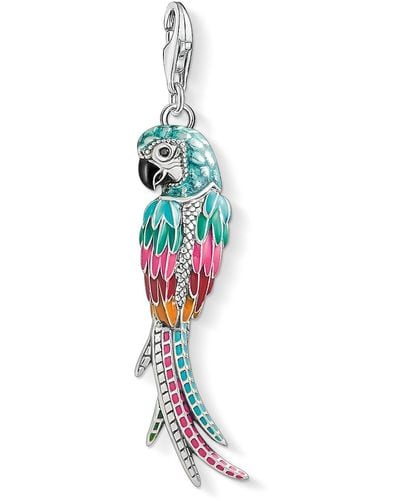 Thomas Sabo Charm-Anhänger Papagei 925 Sterling Silber Y0002-691-7 - Mettallic