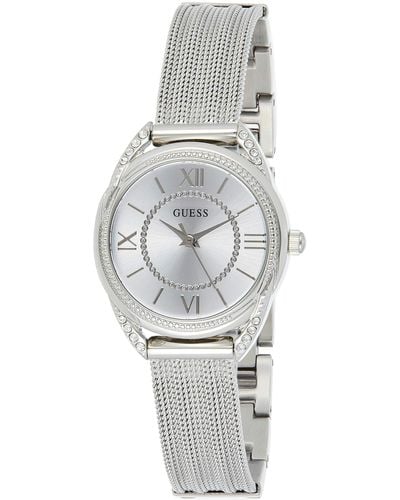 Guess Femme Uhr Analogique QUARTZ mit Acier Armband W1084L1 - Grigio