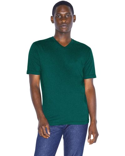 American Apparel Fine Jersey Classic Short Sleeve V-neck T-shirt - Green