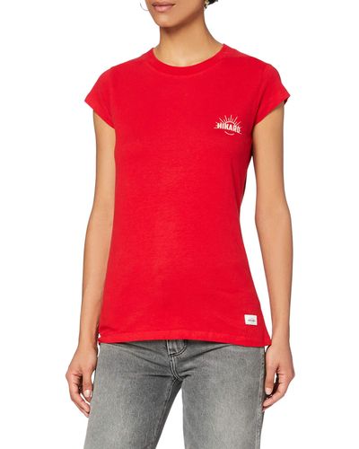 HIKARO T-Shirt mit rundem Ausschnitt - Rot