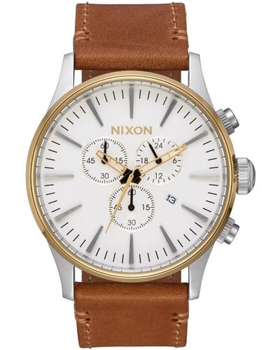 Nixon Uhr Sentry A4052548 weißer n - Braun