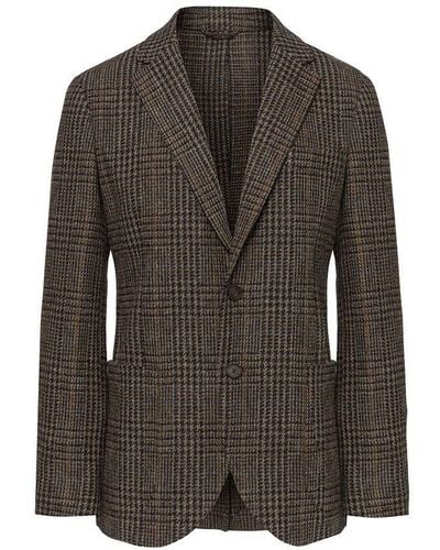 Hackett Tweed Pow Suit Jacket - Brown