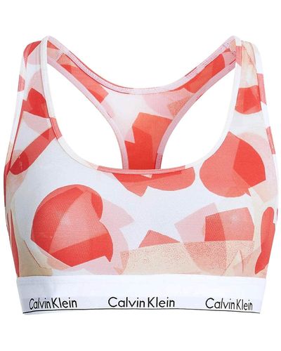 Calvin Klein Unlined Bralette in Rot | Lyst DE
