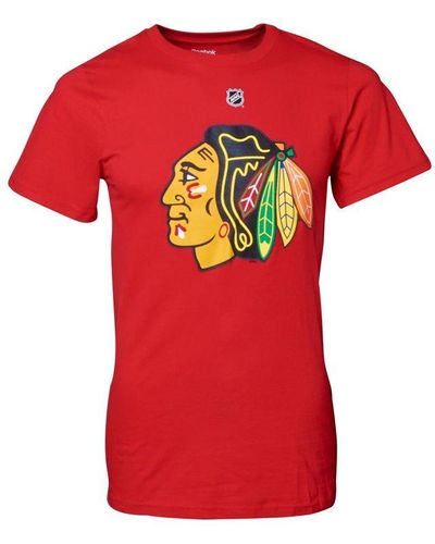 Reebok Patrick Kane Chicago Blackhawks Red Name And Number T-shirt Small