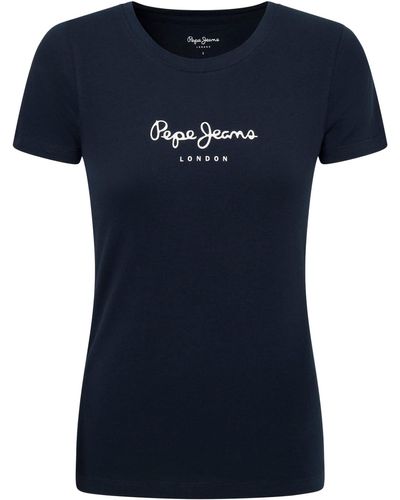 Pepe Jeans Nueva Virginia SS N Camiseta - Azul