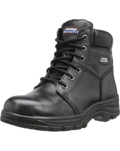 Skechers For Work Workshire Peril Steel Toe Boot - Black