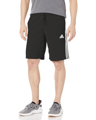 adidas Size Essentials Fleece 3-stripes Shorts - Black