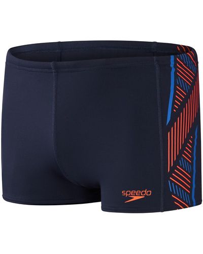 Speedo S Tech Pnl Swim Shorts Navy/orange 40 - Blue