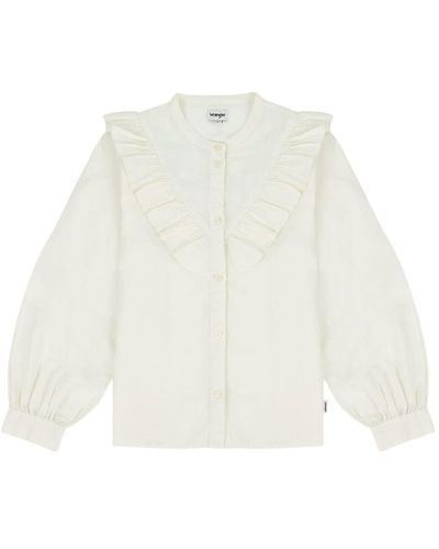 Wrangler Western Frill Shirt Camicia - Bianco