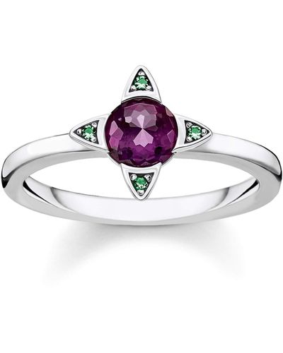 Thomas Sabo Silver Ring Tr2263-667-13-52 - Purple