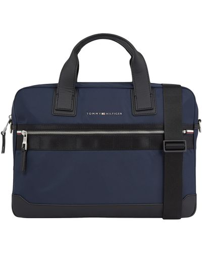 Tommy Hilfiger Th Elevated Nylon Computer Bag - Blue