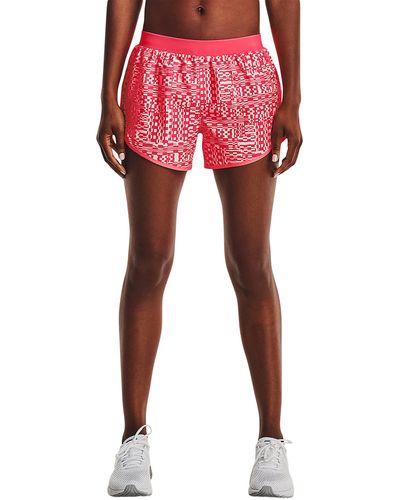Under Armour S Fly By 2.0 Printed Running Shorts - Red