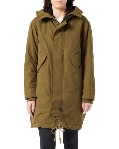 G-Star RAW Hooded Fishtail Parka - Green