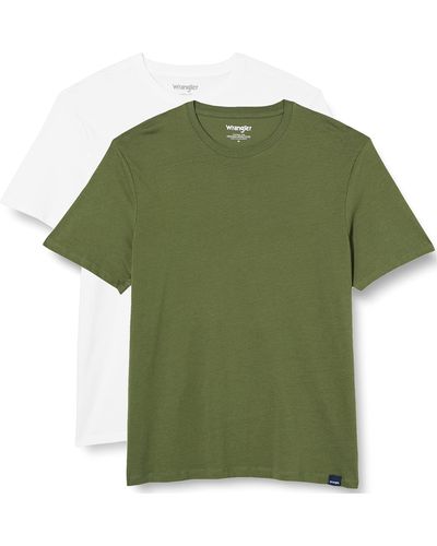 Wrangler 2 Pack Tee Shirt - Green