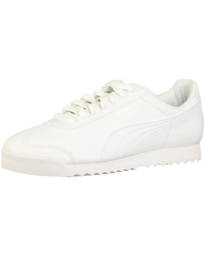 PUMA Roma, Basket , Cuir Blanc et Noir, 41 EU