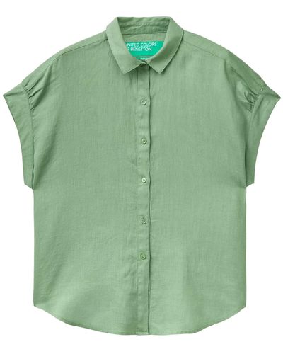 Benetton Shirt 5bmldq03d - Green