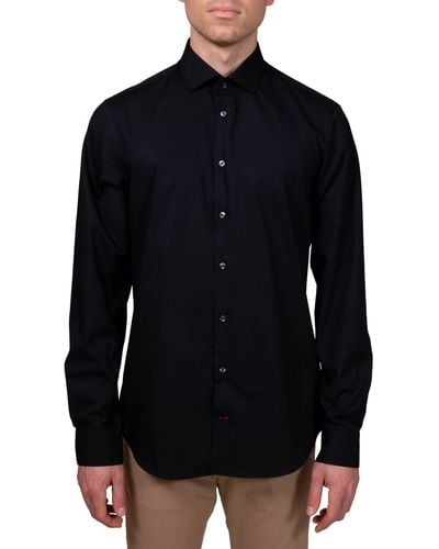 Tommy Hilfiger Core Stretch Poplin Slim Shirt Camisa - Negro