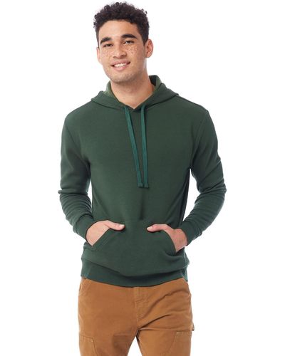 Alternative Apparel Eco-cozy Fleece Pullover Hoodie - Green