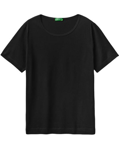 Benetton 31vkd104k T-Shirt - Schwarz