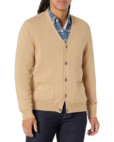 Amazon Essentials Cotton Cardigan Sweater - Natural