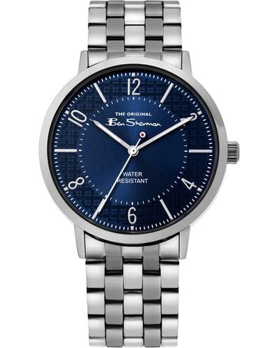 Ben Sherman S Analogue Classic Quartz Watch With Stainless Steel Strap Bs018usm - Blue
