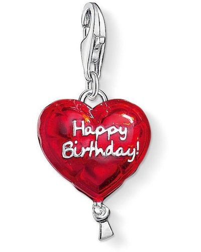 Thomas Sabo Anhänger Happy Birthday Herz- Luft-Ballon 925 Silber - Rot