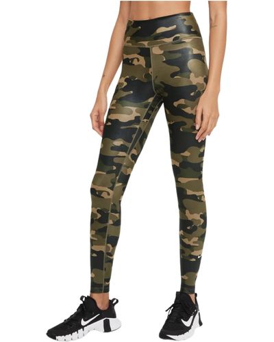 Nike Dri-FIT One Legging taille mi-haute pour femme Motif camouflage - Noir