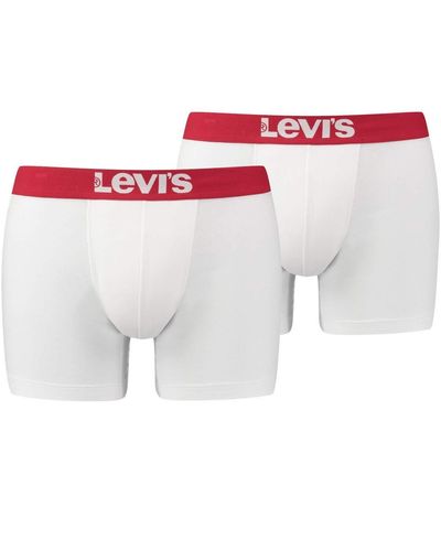 Levi's 2 ER Pack Levis Boxer Brief Boxershorts Pant Underwear - Blanc