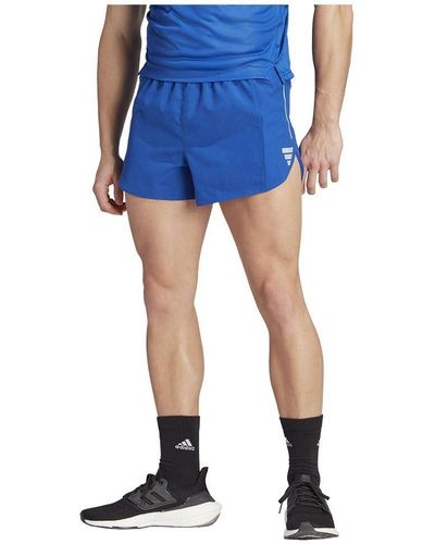 adidas Own The Run Split Shorts XL - Bleu