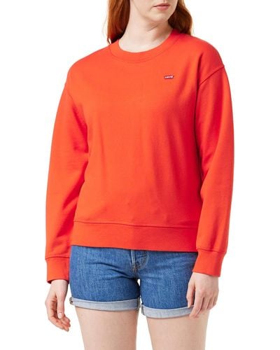 Levi's Standard Crew Sweatshirt,Enamel Orange,S - Rot