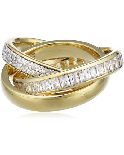 Esprit Ring 925 Sterling Silber Zirkonia Gold farbig TRIDELIA Gr.56 - Mettallic