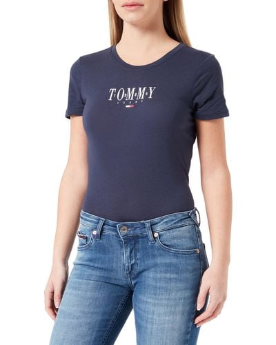 Tommy Hilfiger TJW Skinny Essential Logo 1 SS T-Shirt - Blu