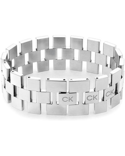 Calvin Klein Link Armbanden Voor Geometric Collectie - Zwart