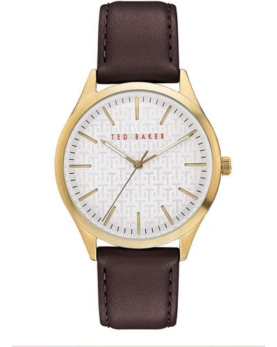 Ted Baker Hatt 40mm Gents Analog Classic Brown Leather Strap Watch