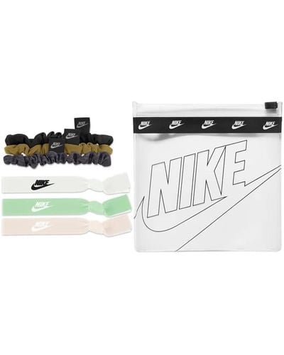 Nike Mixed Hair Bands 6-pack Met Zakje In De Kleur Zwart/bronzine/heather Grey - Meerkleurig