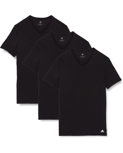 adidas S T Shirt V-neck - Black