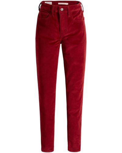 Levi's 721 High Rise Skinny Jeans Voor - Rood