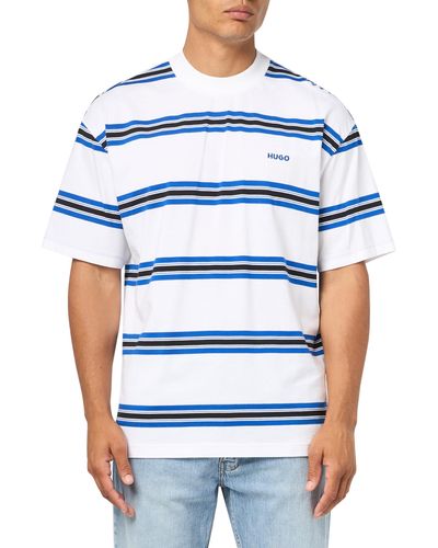HUGO Small Logo Cotton T-shirt - Blue