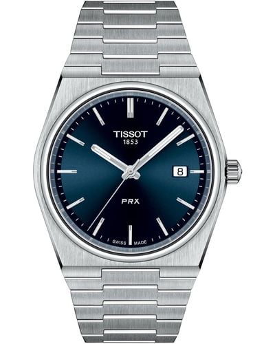Tissot Prx 316l Stainless Steel Case Dress Watch Gray T1374101104100