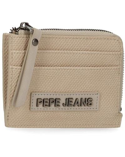 Pepe Jeans Natural Portamonete con porta carte beige 11,5 x 8 x 1,5 cm finta pelle - Neutro