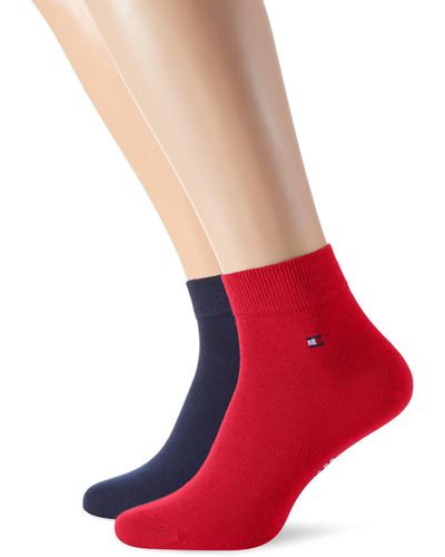 Tommy Hilfiger Ankle Socks - Accessories - S Socks - Signature Embroidered Logo - 2 Pack - Blue