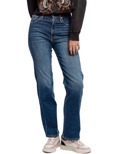 Replay Jeans Reyne Straight-Fit mit Power Stretch - Blau
